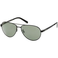 Timberland TB9098 02R Matte Black Aviator Metal Polarized Sunglasses 60-14-140