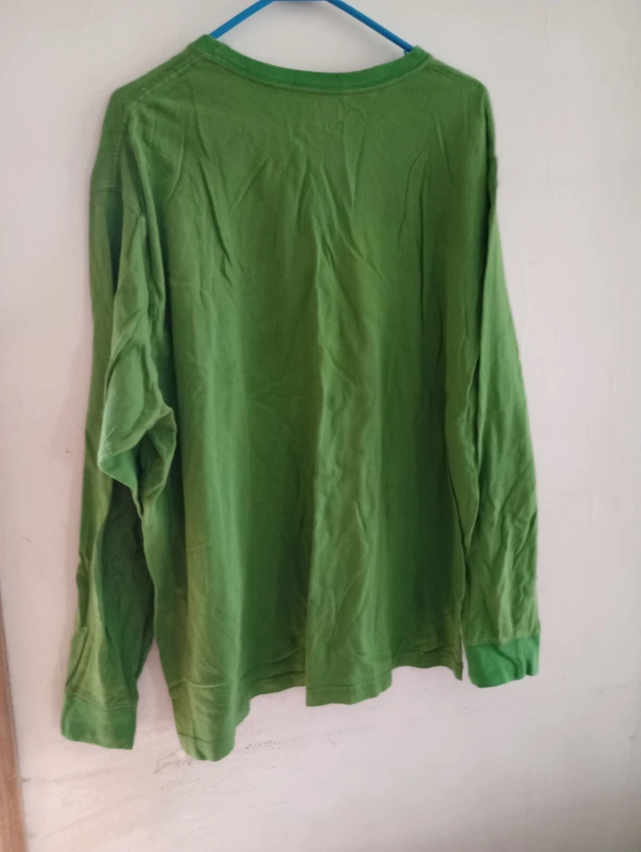 Camiseta De Colección John Deere Manga Larga Desteñida Verde Hombres XL Agricultura/Trabajo Foto 4 de 4