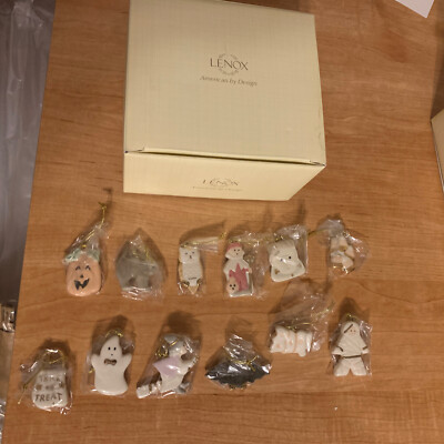 Lenox Miniature Ornament Set Trick Or Treat Set Of 12 In Box Halloween