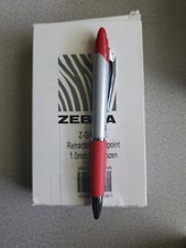12 Pens Zebra Red Pens Z-Grip Max Retractable Ballpoint Pen, Medium Point 22430