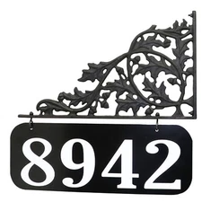 Address America Oak Lamppost Sign - 6" x 16" Plaque