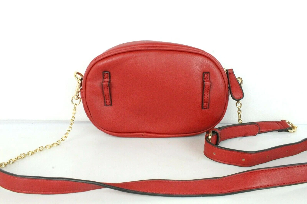 Petit sac bandouli re G mo cuir synth tique rouge TRES BON ETAT eBay