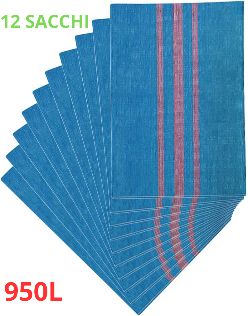 sacco sacchi super resistenti 120x66 cm per raccolta frutta cereali 950L 12  pz