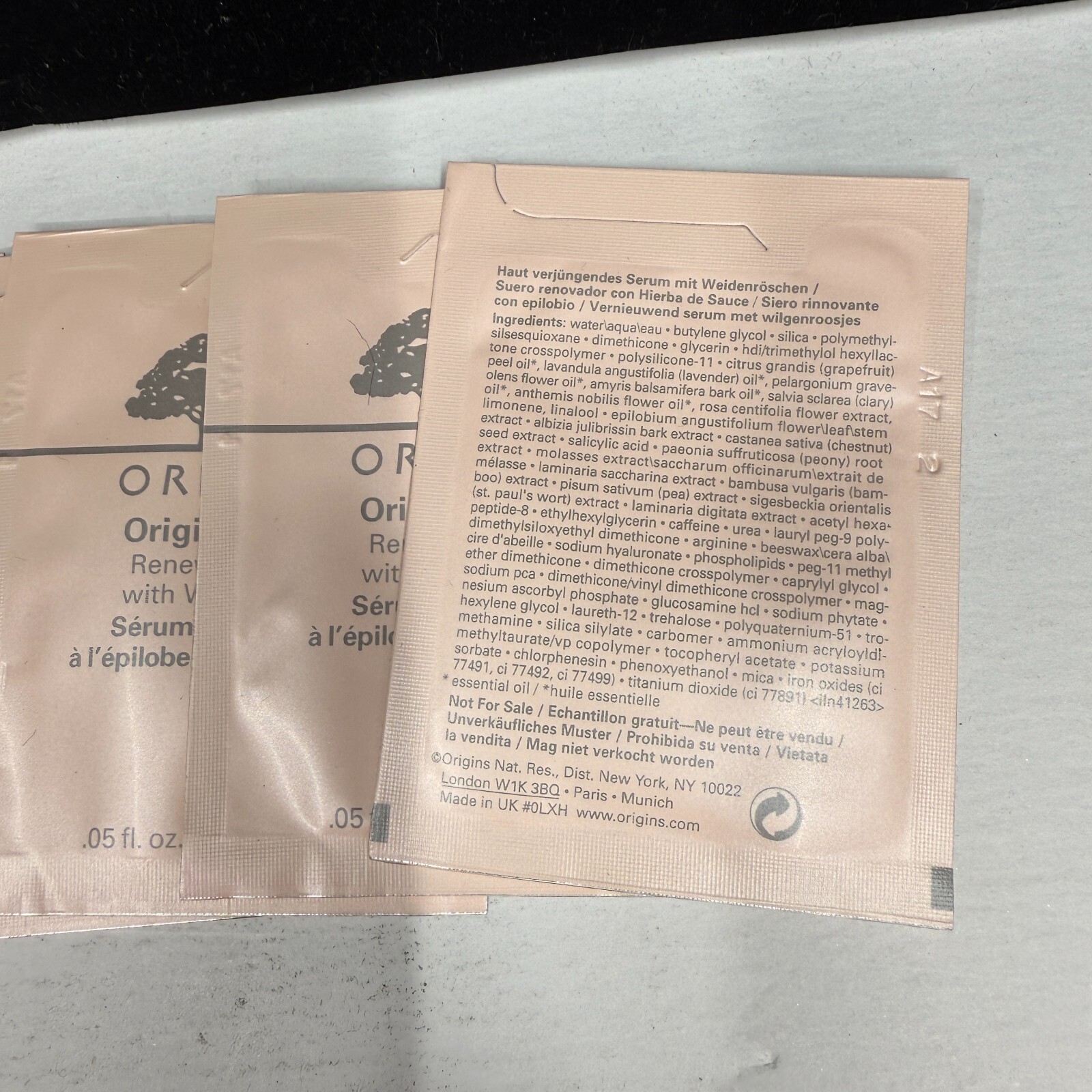 Origins Original Skin Renewal Serum with Willowherb .05oz/1.5ml each (LOT OF 5)