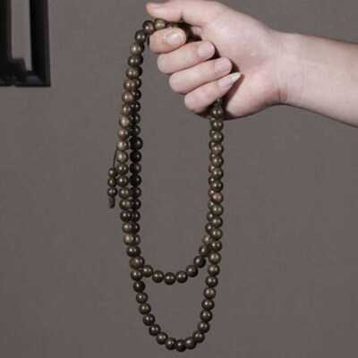 8mm 108 Waglewood beads Cuff Mala Buddha Lucky Bracelet Meditation Men's mala