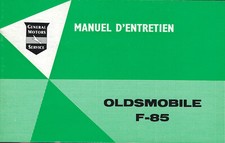 GM OLDSMOBILE F-85 Manuel D'Entretien Manual BA