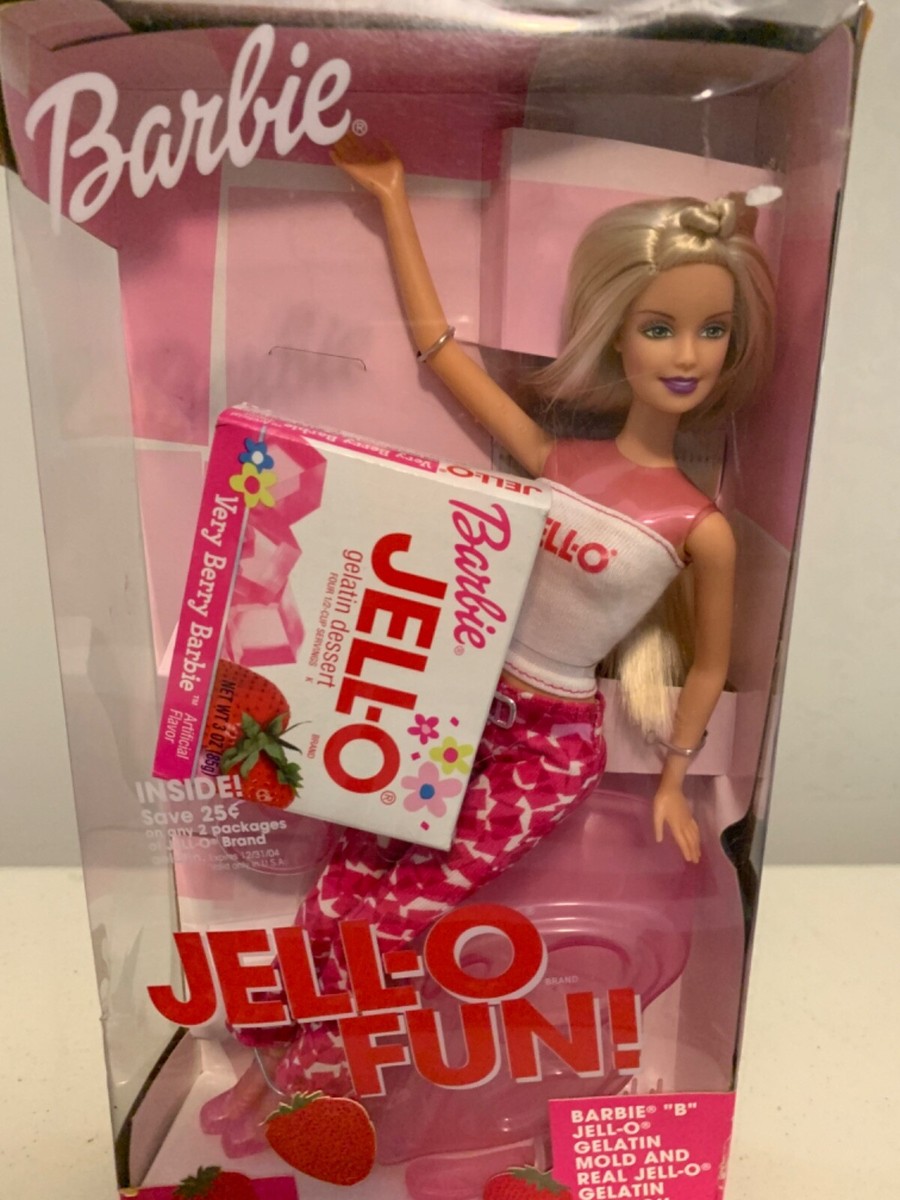 NEW 2001 Jell-o Fun Very Berry Barbie Doll Set Mattel #55417 w 