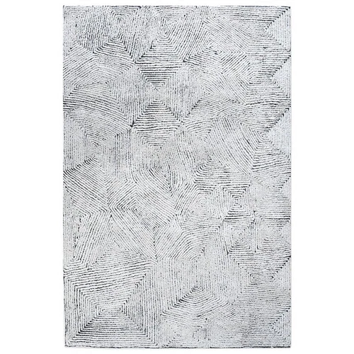 Uttermost Maze 60x96" Hand-tufted Wool Rug in Ivory and Denim Blue - Picture 1 of 3