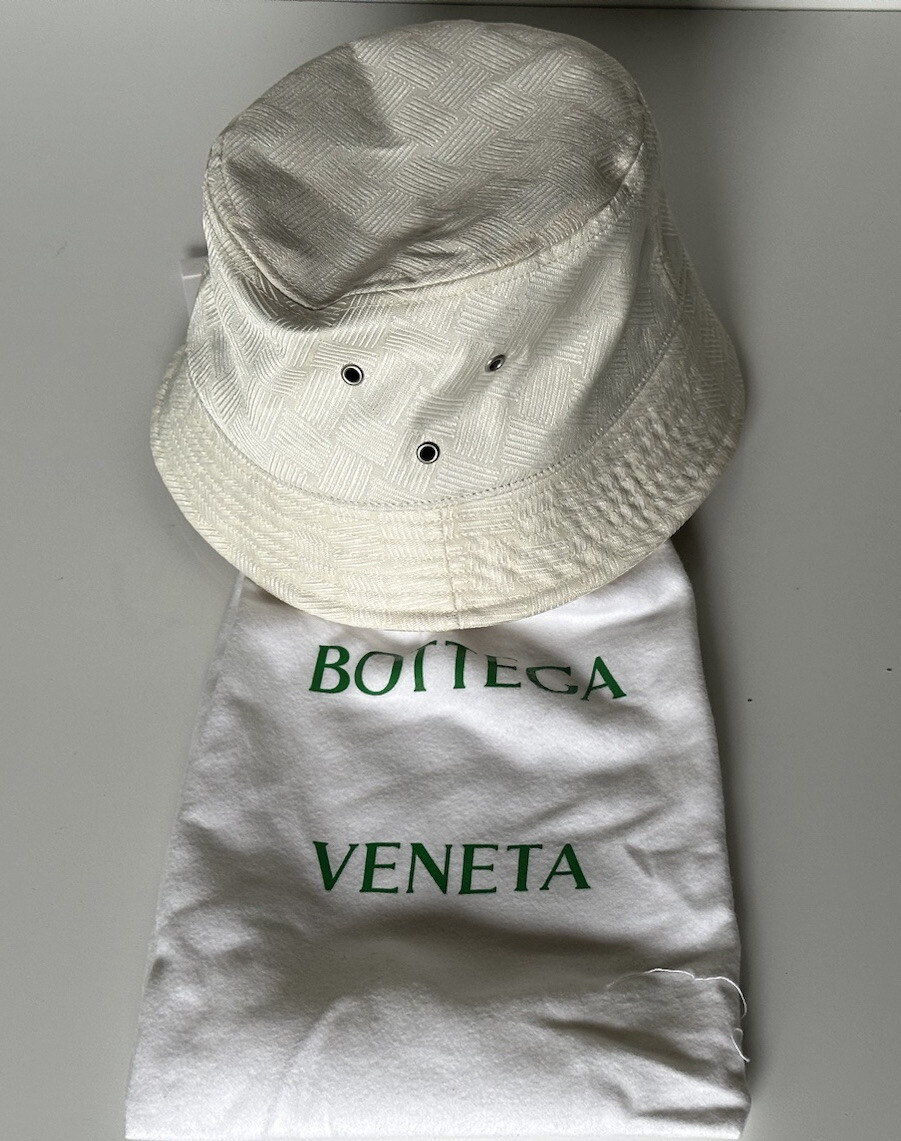 NWT $600 Bottega Veneta Intrecciato Nylon Bucket Hat White L (60 cm) 687344 NWT $600 Bottega Veneta Intrecciato Nylon Bucket Hat White L  main image 3