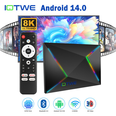 Smart TV BOX Android14 WIFI6 128GB 64GB 2.4G/5G Media Player Octa Core NEW 2025