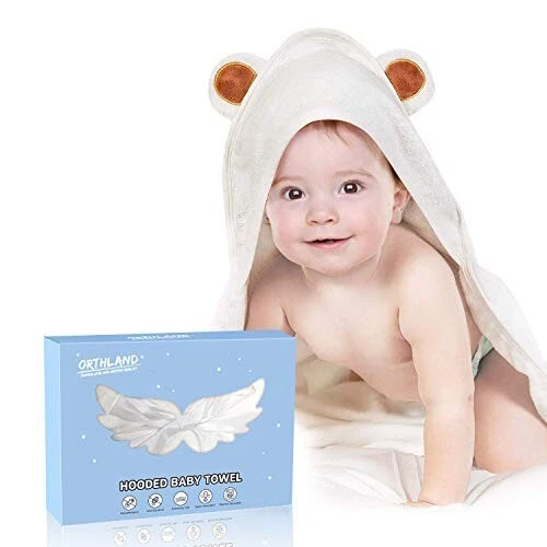 Premium Organic Bamboo Hooded Bear Bath Towel + Washcloth Baby Infant Newborn
Opens in a new window