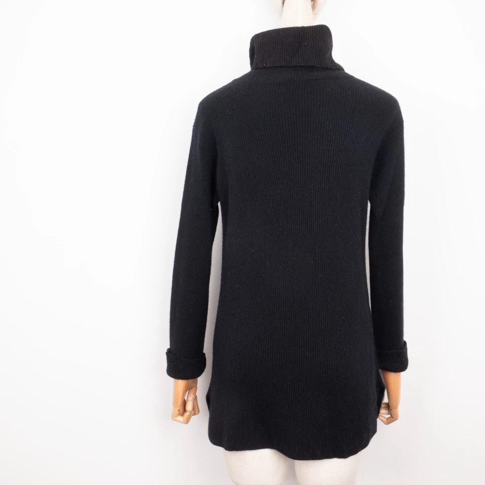 Maria Di Ripabianca 女式高领黑色针织羊绒套衫毛衣 38 M — 第 4/4 张图片