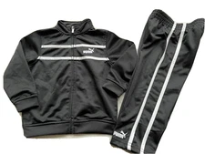 PUMA NWT Boys 2PC  Suit  Jacket Pants set size 24 months Color : Black