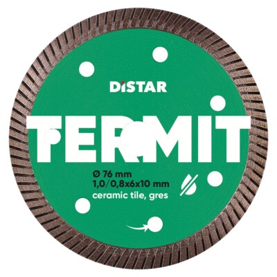 Diamond cutting disc Distar 76x1.0/0.8x6x10 mm termite ceramic tile, gres w1/g21