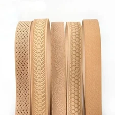 Embossed Cowhide Leather Belt Strap with Buckle DIY Handmade Texas Crafts Italy