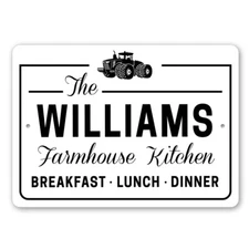 Custom Family Farmhouse Kitchen Sign