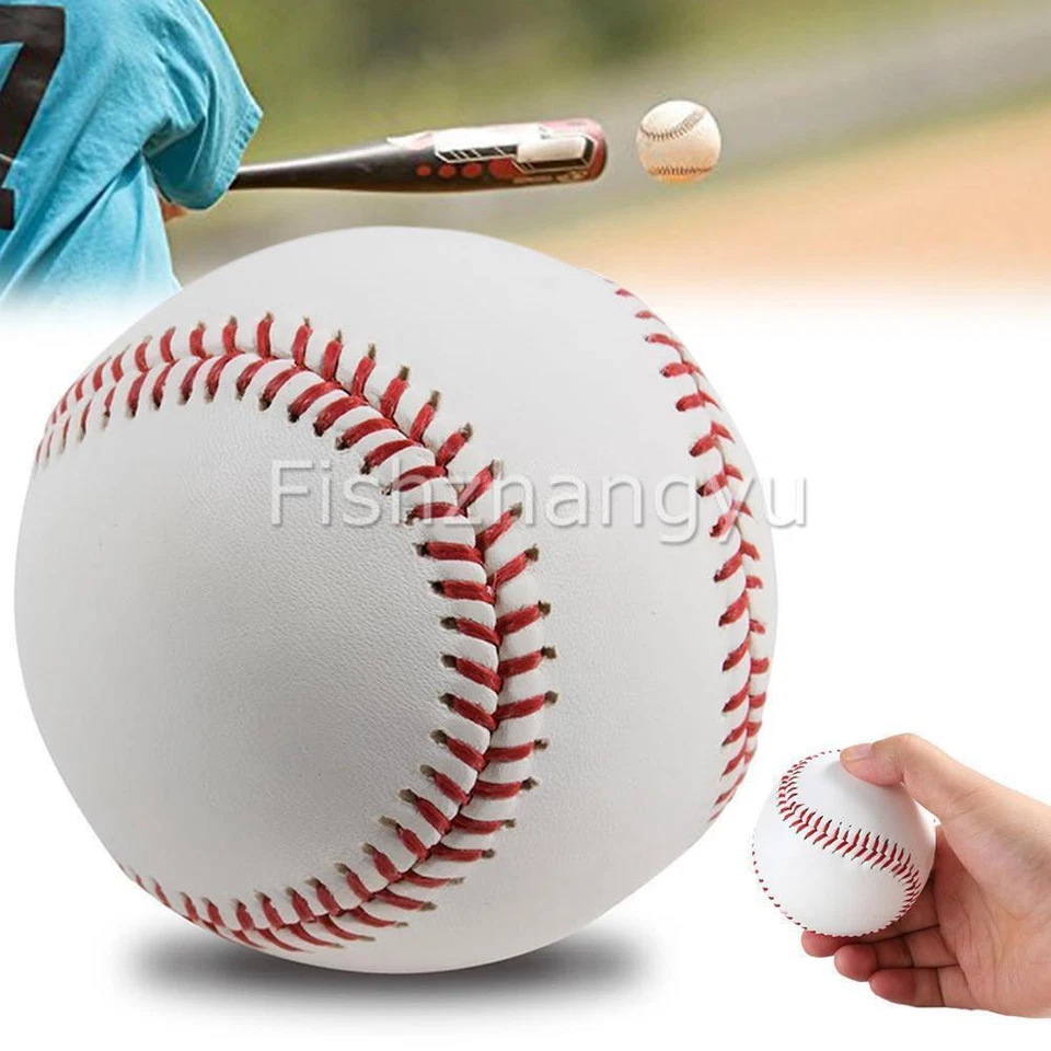 3PCS 9" Soft Leather Sport Practice & Trainning Base Ball BaseBall Softball NEW - image 3 of 4