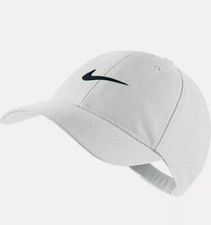 Nike Unisex Toddler Cap Adjustable Hat White/Black 2/4 T