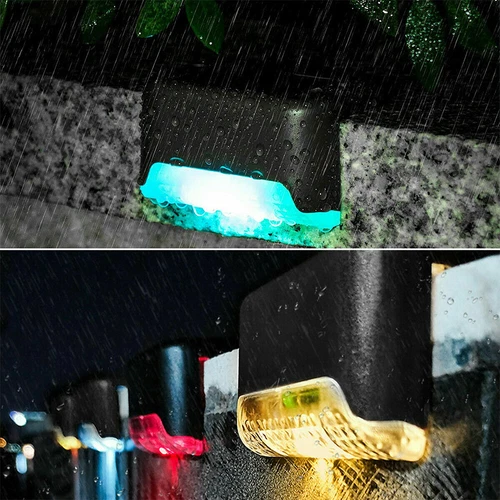 16Pcs Outdoor Color Changing LED Solar Deck Light Waterproof Lamp Decor Lamp - Bild 4 von 14
