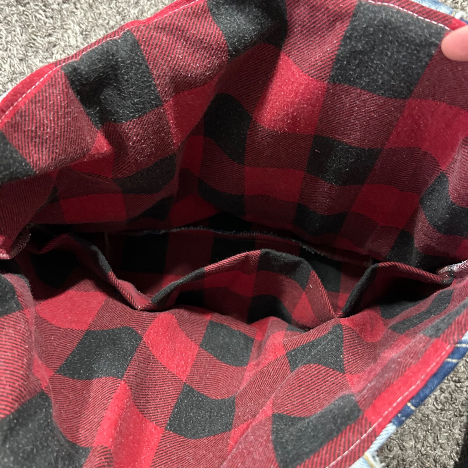 Handmade Dickies Bag Patchwork Denim Carpenter Je… - image 9