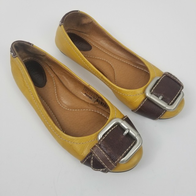 mustard yellow ballet flats