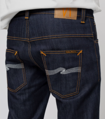 NUDIE JEANS THIN FINN DRY ECRU EMBO 10.75 oz 110268 | eBay
