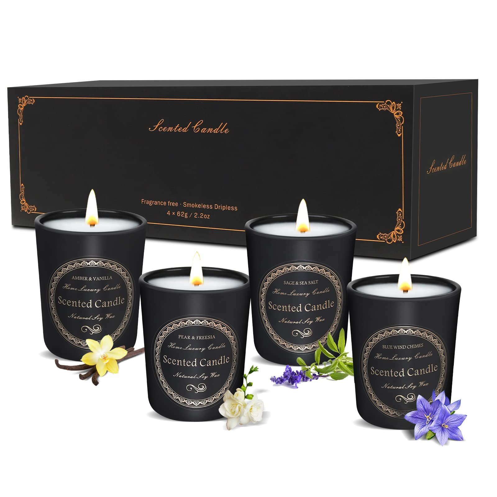 Candles Gifts for Women, Home Scented Candle Set, Soy Candles with Essential ...-image