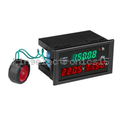 AC 80V-300V 45-65Hz 100A Digital Panel Meter Voltmeter Frequency Volt Amp Meter