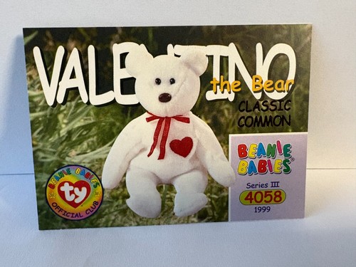 TY Beanie Babies BBOC Card - Series 3 - #18 Valentino