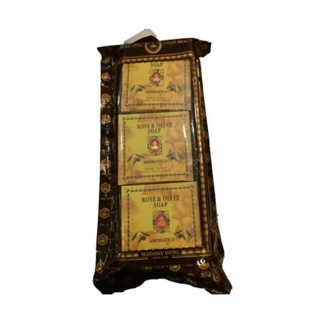 3x125G. ose & оливковое мыло Madame Heng, натуральная оригинальная формула Aromatico  - Изображение 3 из 4