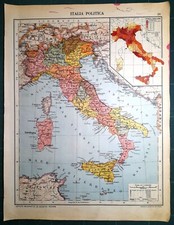 ITALIA con il TERRITORIO LIBERO DI TRIESTE Carta geografica del 1947