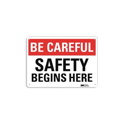 LYLE U7-1027-NP_10X7 Safety Sign,7 inx10 in,Plastic 44UZ50