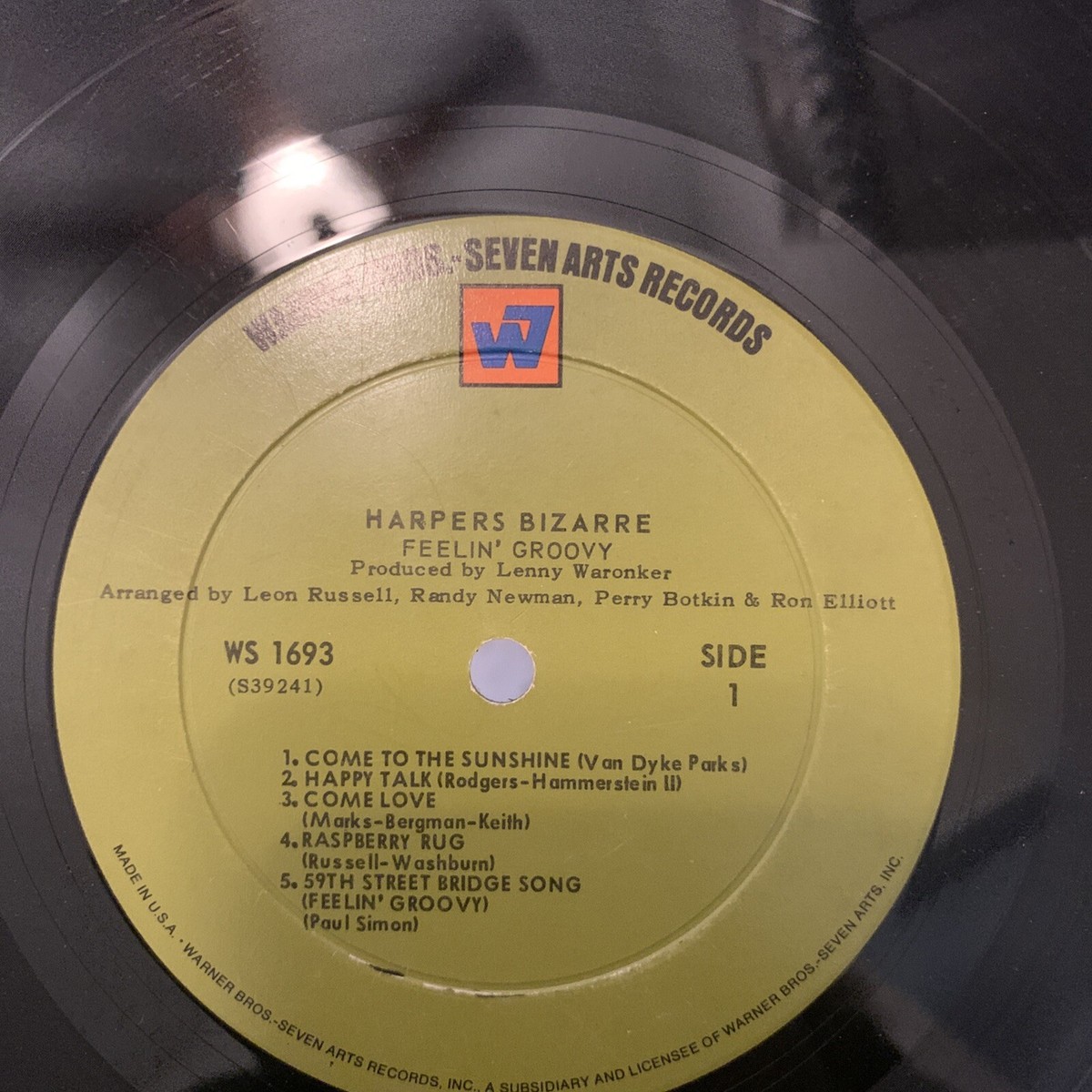Harpers Bizarre - Feelin' Groovy -1967 Warner Bros. #W-1693 Mono