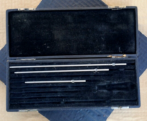 Inserti micrometrici profondità vintage L.S.Starrett Co. Athol Mass USA scatola originale - Foto 4 di 5