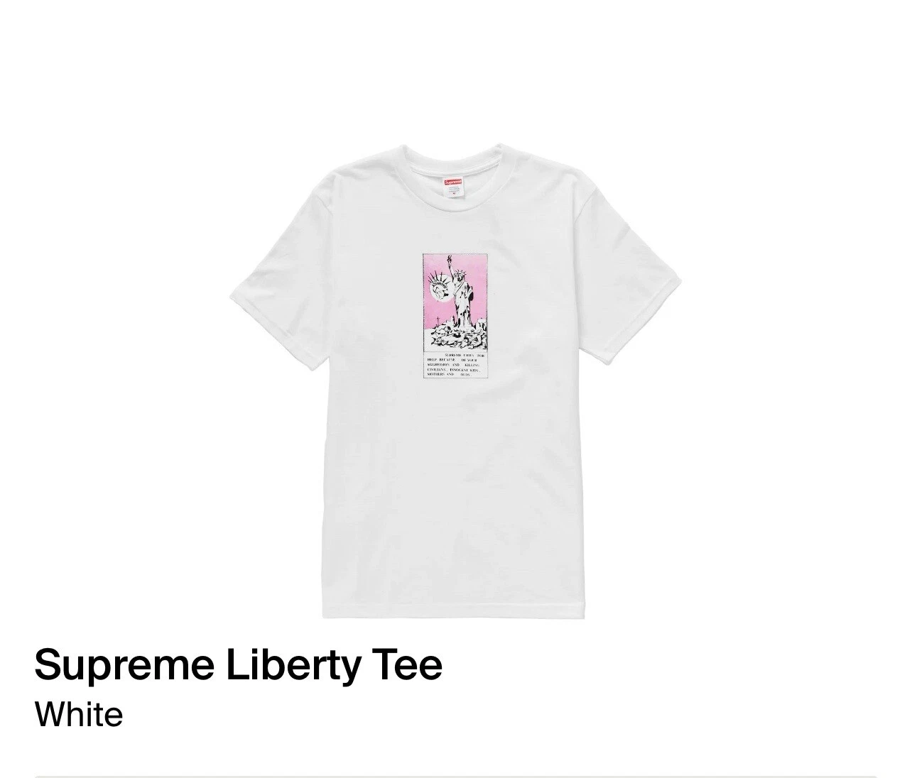 Tee shirt Supreme Liberty FW24T22