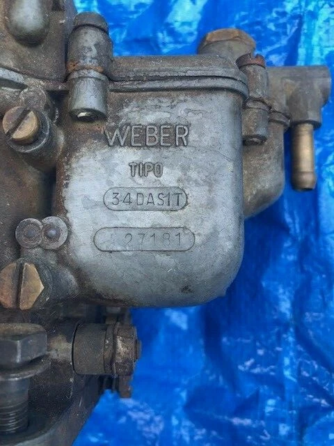 Carburador síncrono de tiro descendente Weber 34 DAS para Fiat / Osca 2100 / 1600S Foto 2 de 4