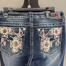 NWT Womens Miss Me Jeans - MP8743B - mid-rise -bootcut - dark wash - size 31/34