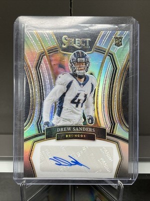 2023 Panini Select Football Drew Sanders Rookie Auto /199 Denver Broncos 