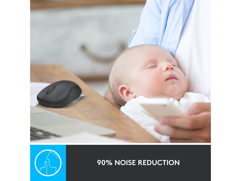 Logitech - M220 SILENT Wireless Optical Ambidextrous Mouse - Wireless - Rose - Image 2 of 4