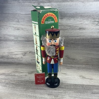Vintage Original German Nutcracker by Erzgebirge Prince 13'' tall With Box