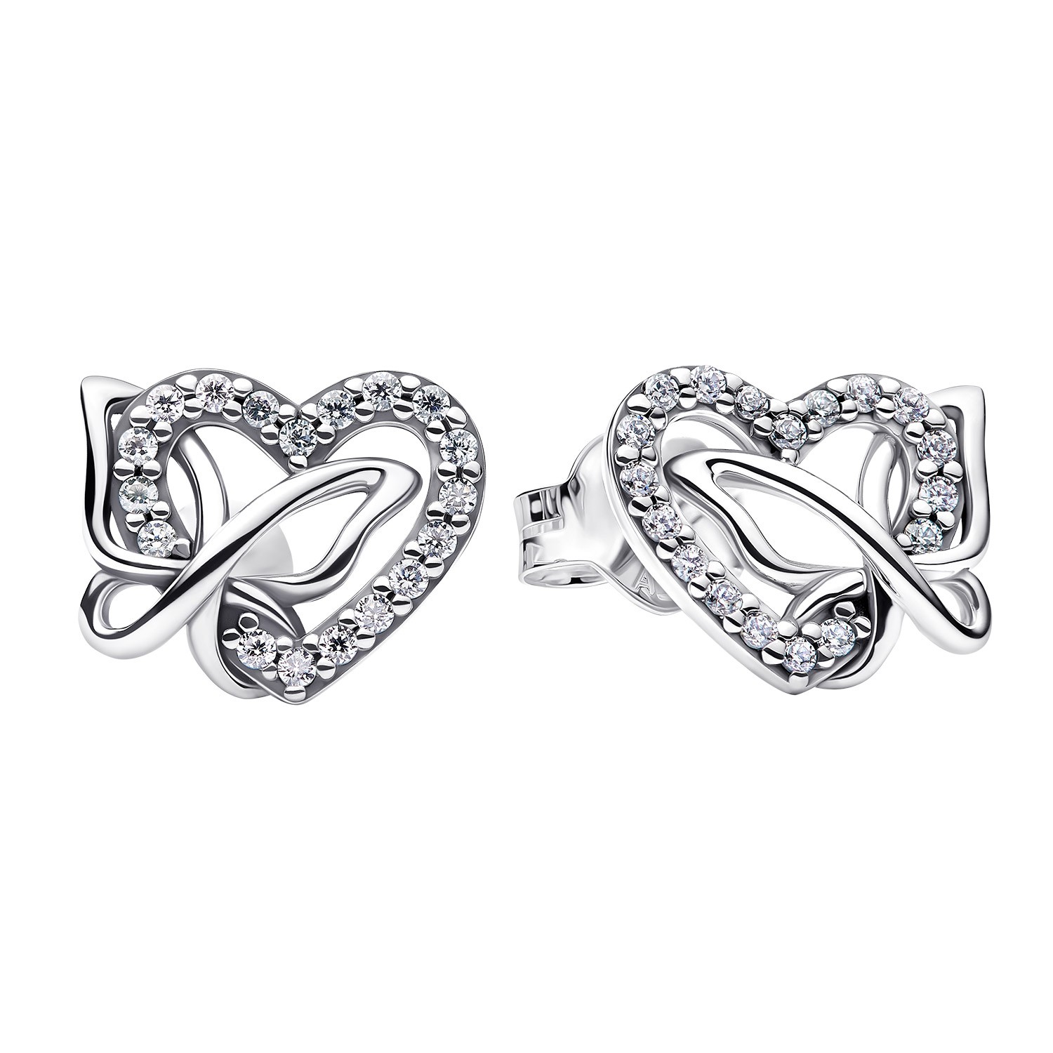 PANDORA Schmuck Damenohrringe Silber Verschlungenes Herz - Schmetterling 294 12090₽