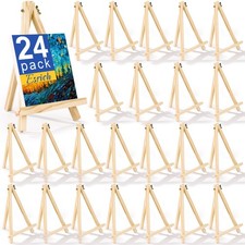 24 Pack 9 Inch Wood Easels, Easel Stand for Painting Canvases, Art,and Crafts...