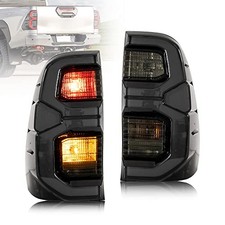 Smoked Tail Lights Compatible For Toyota Vigo/Hilux 2015-2020 Base Chasis Doble