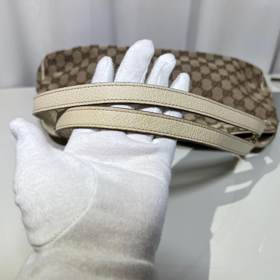 GUCCI GG Canvas Tote Bag Shoulder Bag Beige Authentic Vintage thumbnail 12