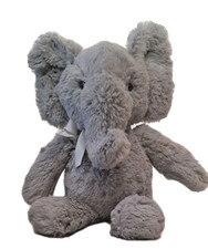 11" POTTERY BARN KIDS PBK GREY BABY ELEPHANT STUFFED ANIMAL PLUSH TOY LOVEY BOW