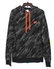 Nike Men's Gray  Black Camo Hoodie Size M - Excellent Pre-Owned Very Nice