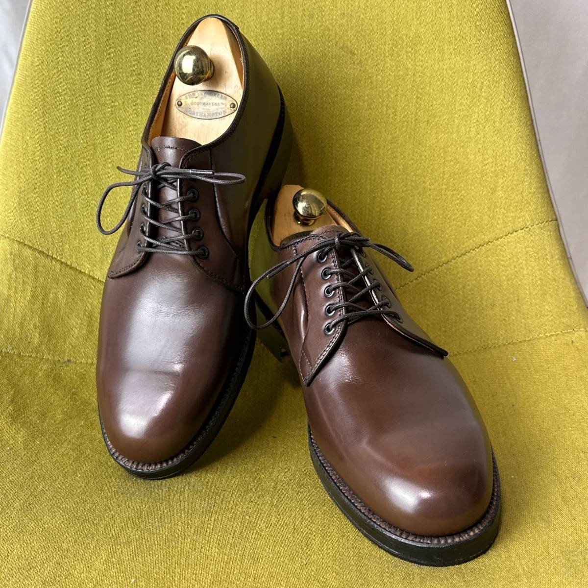 Alden 00070 Brown Calfskin Plain Toe Blucher