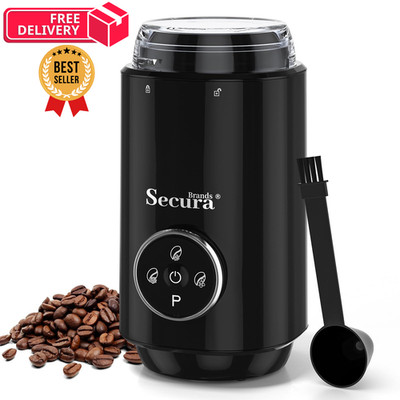 Secura Brands Electric Coffee Bean Grinder, Black Normal,