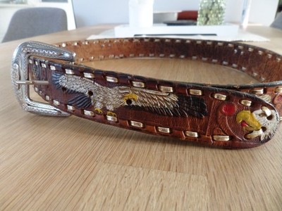 Leder Gürtel 109cm USA Square Dance Western Gürtel Cinto Imperal Made in Mexico