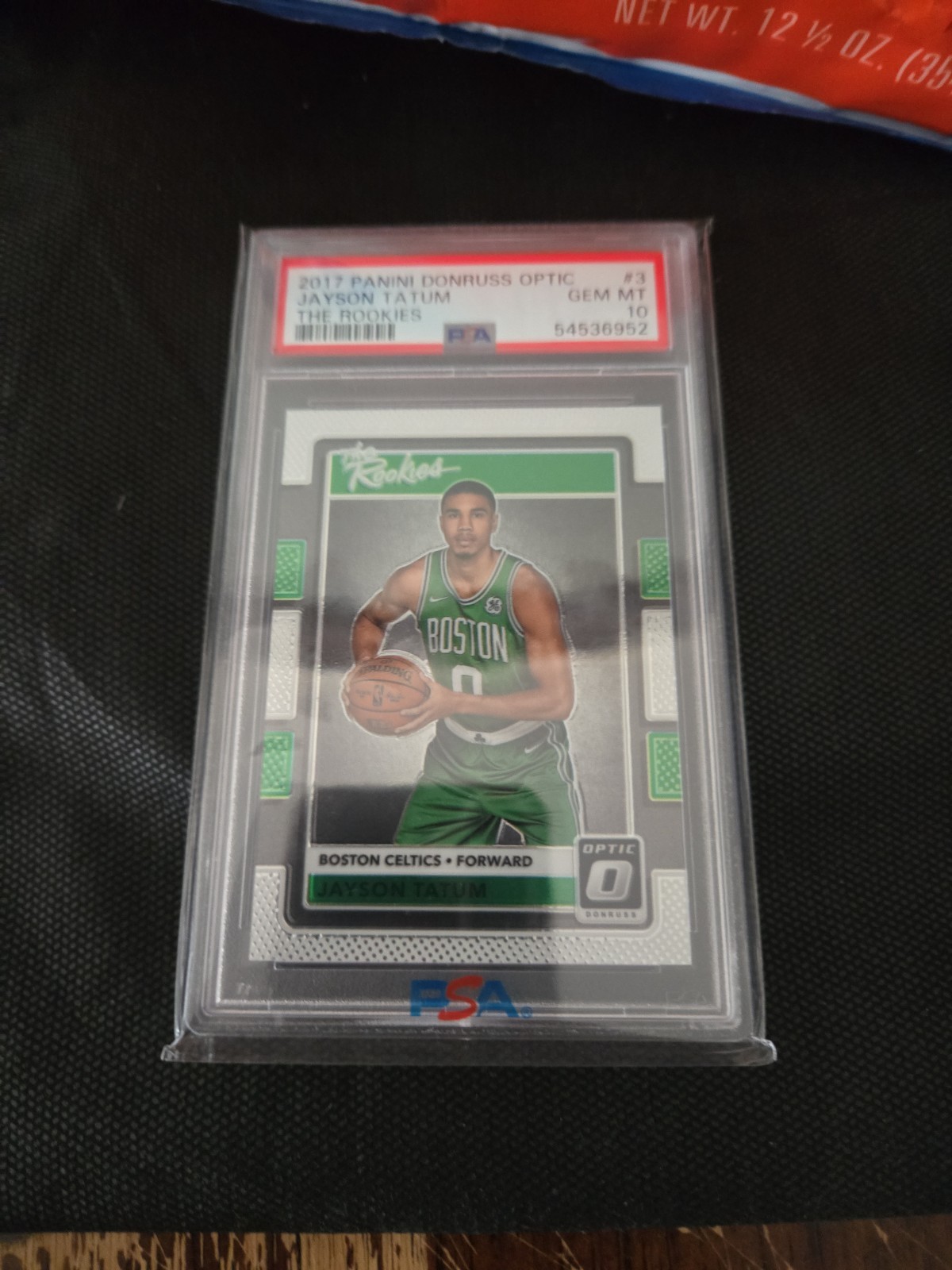 JAYSON TATUM 2017 PANINI DONRUSS OPTIC #3 THE ROOKIES RC PSA 10 BOSTON CELTICS view 3